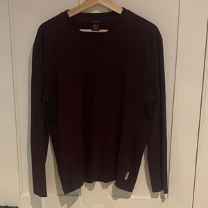 Calvin Klein maroon V-Neck knit shirt